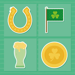 saint patrick day icon set