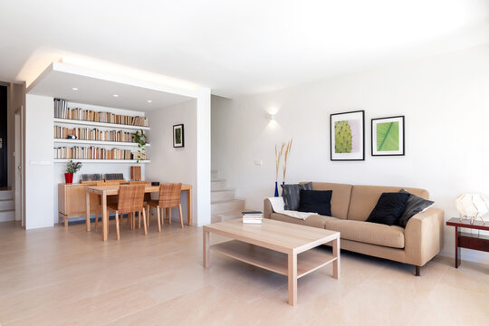 Spacious living room in house