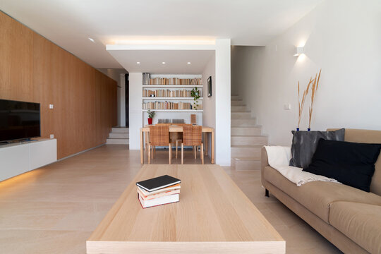 Spacious living room in house