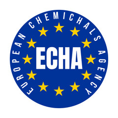 ECHA European chemicals agency symbol - obrazy, fototapety, plakaty