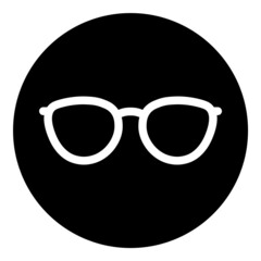 Glasses Flat Icon Isolated On White Background