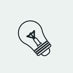 Bulb vector icon illustration sign