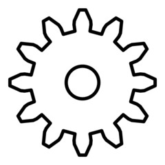 Gear Flat Icon Isolated On White Background