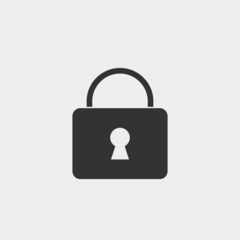 Lock pad vector icon illustration sign
