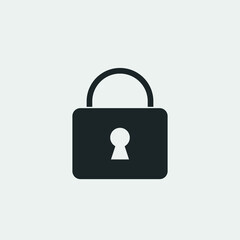 Lock pad vector icon illustration sign