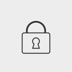 Lock pad vector icon illustration sign