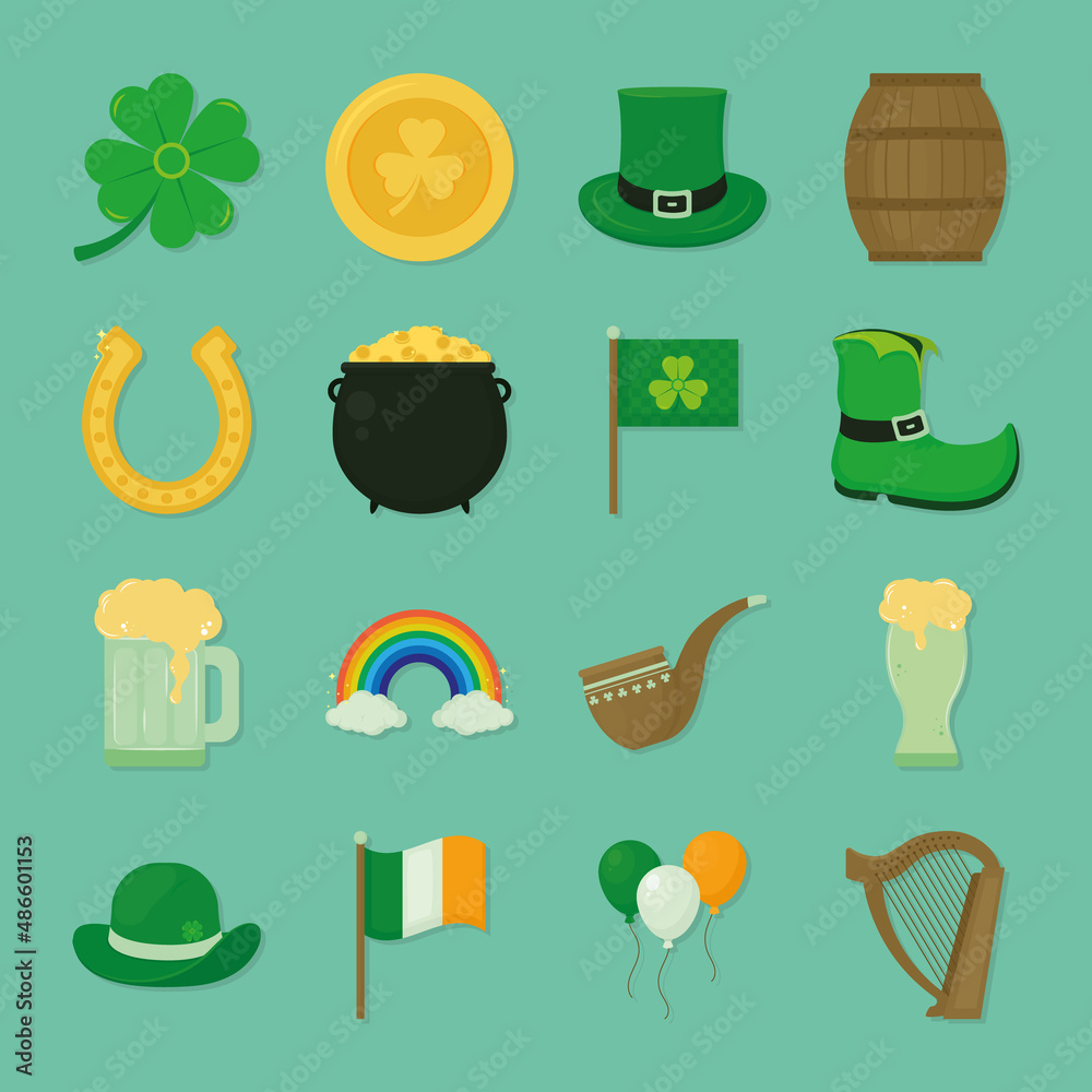 Canvas Prints saint patricks day set design