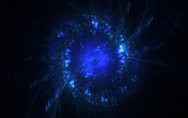 3D rendering abstract circle light background