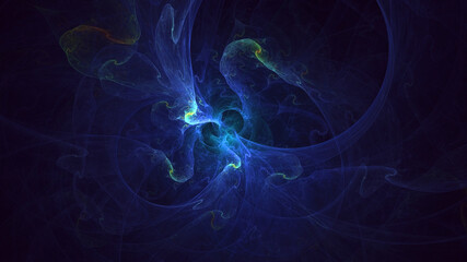 3D rendering abstract fractal light background