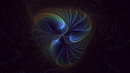 Obraz premium 3D rendering abstract fractal light background