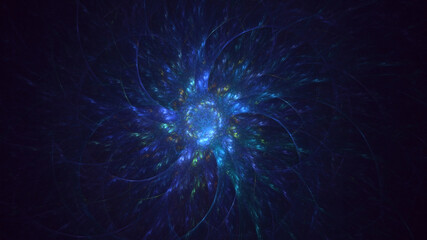 Fototapeta premium 3D rendering abstract circle light background