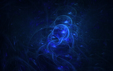 3D rendering abstract fractal light background