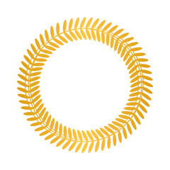 golden leaves round wreath