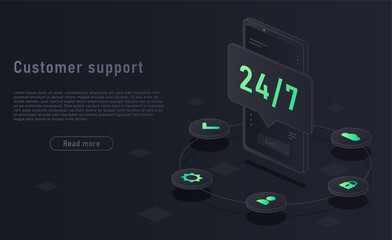 Naklejka premium Customer support concept