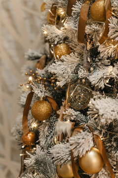 Decorative deer on Christmas tree