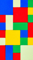 Fototapeta na wymiar Multi-colored abstract created from a children's educational set