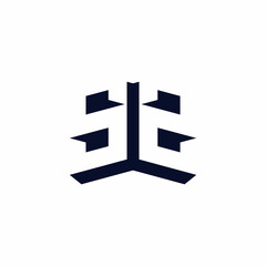 Obraz premium letter s 2 simple 3d shadow logo vector