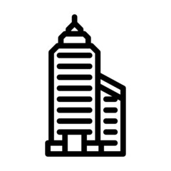 tower financial center skyscraper line icon vector. tower financial center skyscraper sign. isolated contour symbol black illustration
