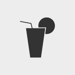 Cocktail vector icon illustration sign