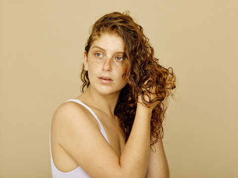 woman hair care