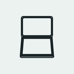 Open briefcase vector icon illustration sign