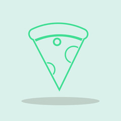 Pizza line vector icon illustration sign