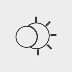 Fototapeta premium Solar eclipse vector icon illustration sign
