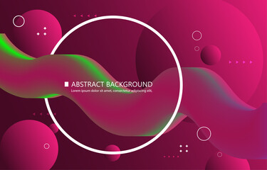 Abstract vector pink color fluid background