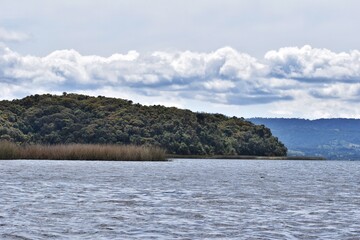 Fototapeta premium wetland and mountains