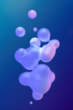 Abstract color background with soft shapes