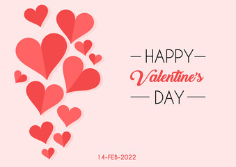 Valentine's day background with hand drawn hearts