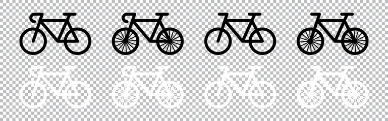 Bicycle icon. Bike icon isolated on transparent background.