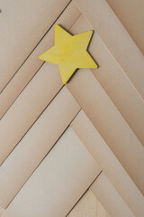 yellow star on old, faded paper 