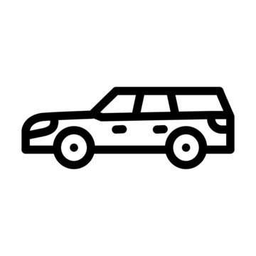 station wagon estate car line icon vector. station wagon estate car sign. isolated contour symbol black illustration