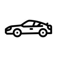 coupe sportive car line icon vector. coupe sportive car sign. isolated contour symbol black illustration