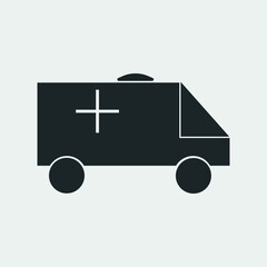 Ambulance vector icon illustration sign