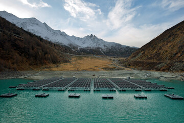 Renewables innovation - floating PV solar energy power plant