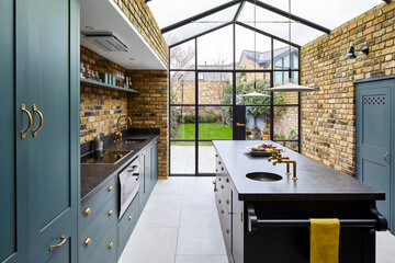 Teal kitchen extension