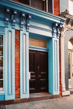 Ornate corniced doorway