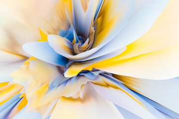 3D extruded abstract of flowing colors