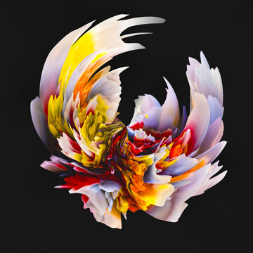 Circling 3D extruded abstract