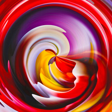 Circling 3D extruded abstract