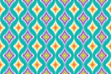 Geometric ethnic seamless pattern design. Aztec fabric carpet mandala ornament boho native chevron textile decoration wallpaper. Tribal turkey African Indian traditional vector background 