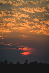 sunset in the sky