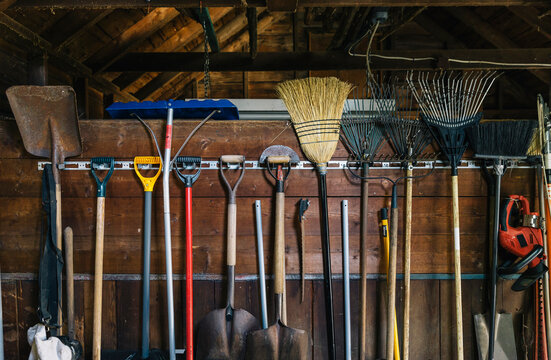 Organized Tools organized in Garage 