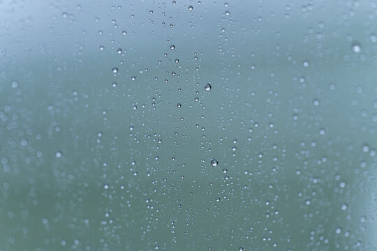 Raindrops on glass
