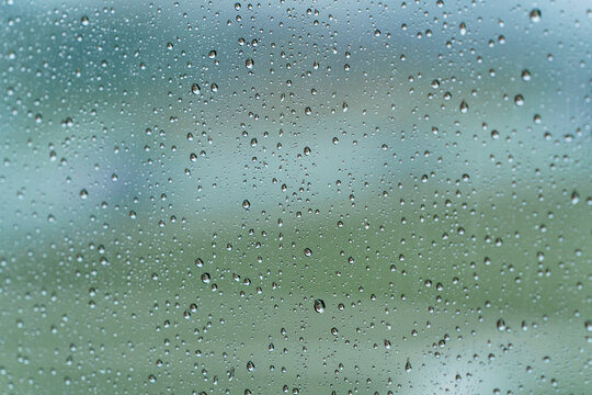Water drops on glass