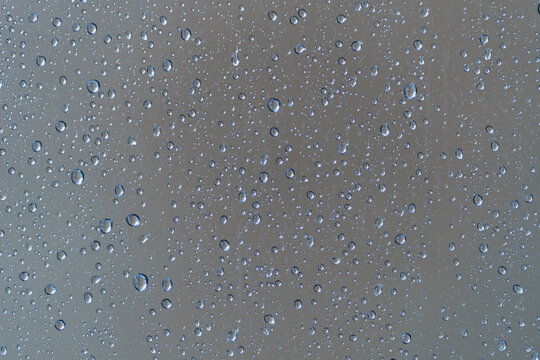 Raindrops on glass