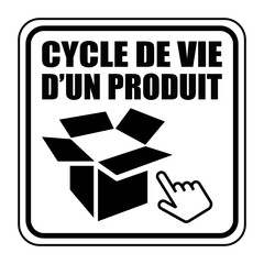 Logo cycle de vie d'un produit.