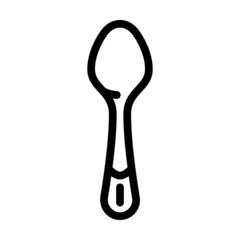 teaspoon kitchen utensil line icon vector. teaspoon kitchen utensil sign. isolated contour symbol black illustration
